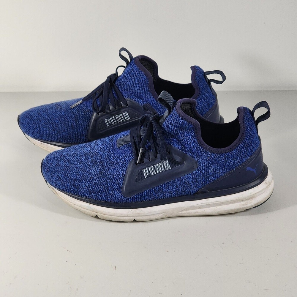 Puma 192506-04 Enzo Men's Blue Woven Top Running Shoes Size 10